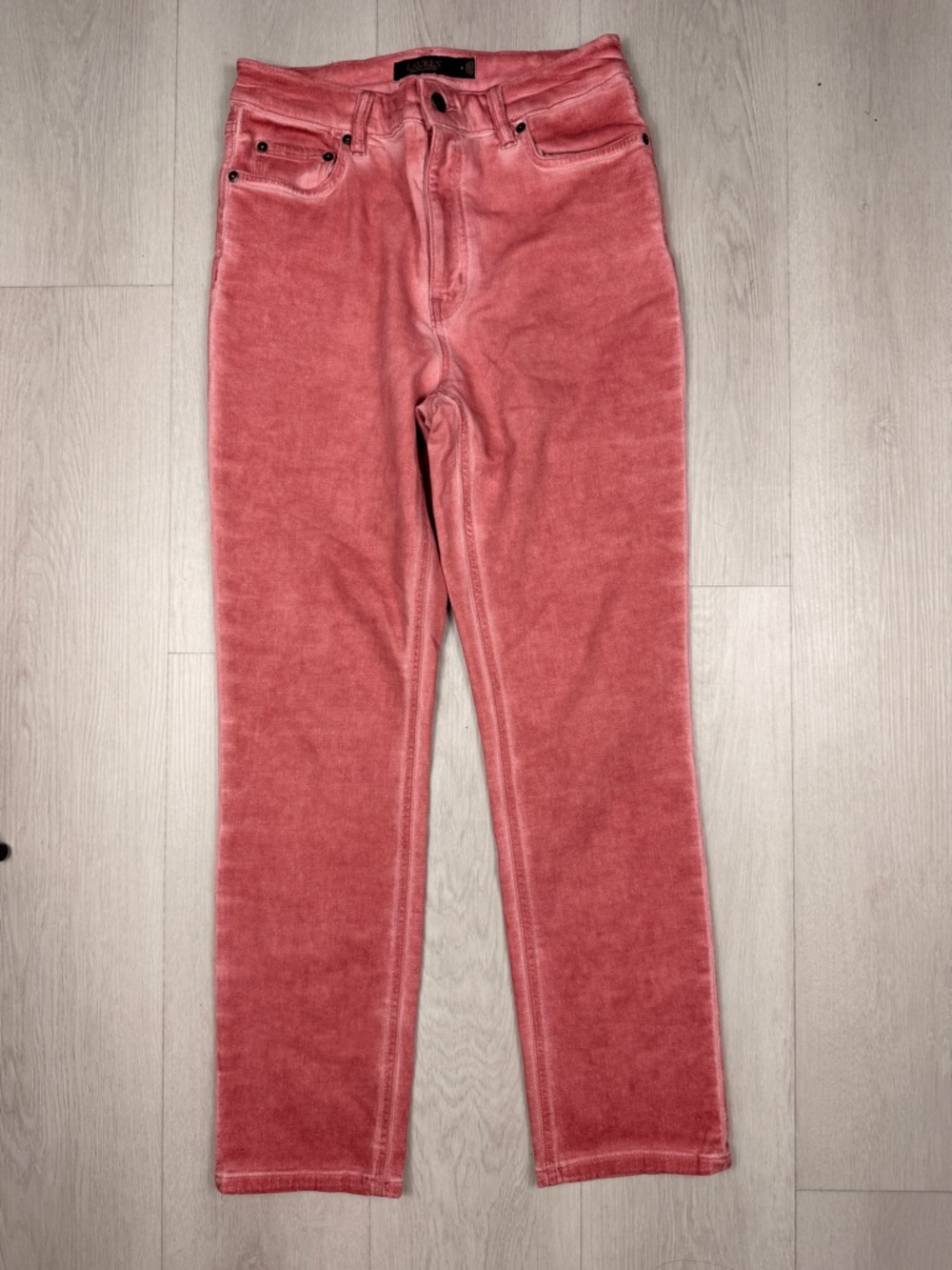 Lauren Ralph Lauren Pink Jeans Size 8 High Rise Straight Leg Stretch Denim - Picture 1 of 5